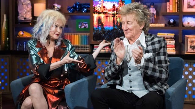 Still from Cyndi Lauper & Rod Stewart