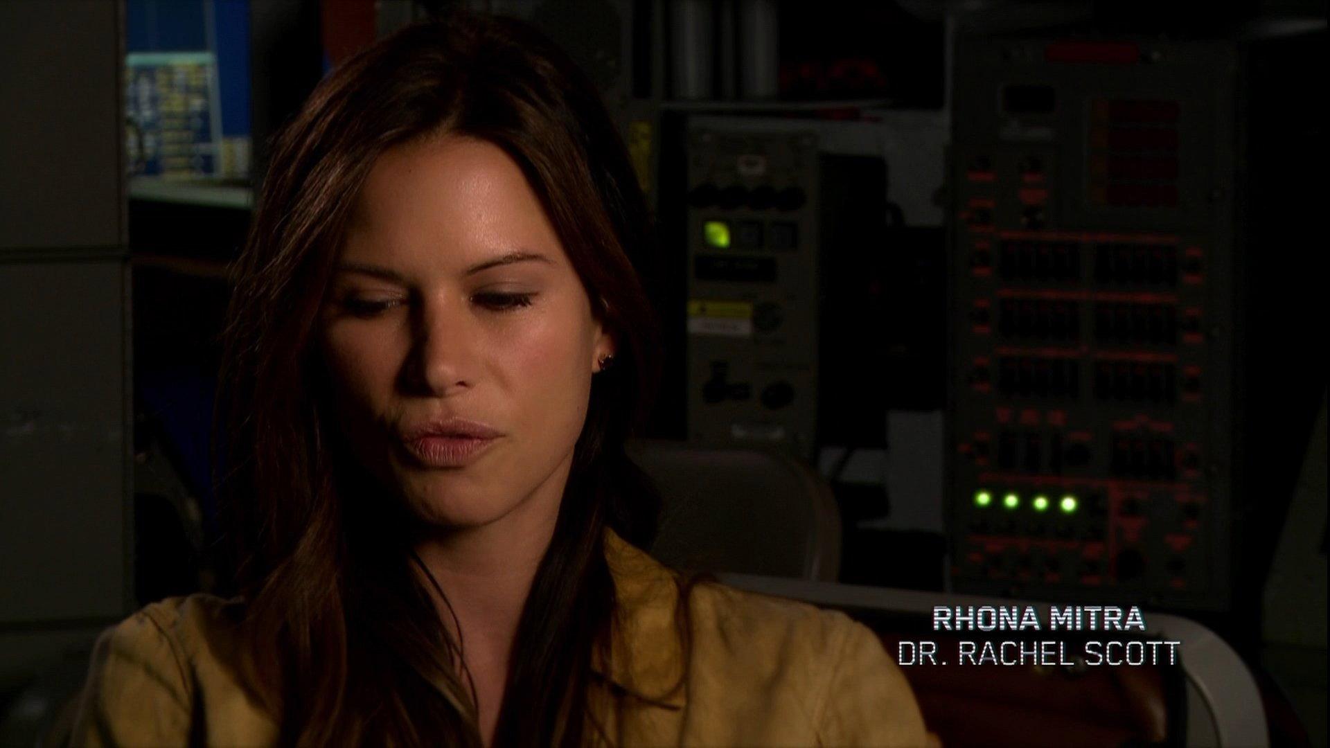 Still from Character Profile: Rhona Mitra (Dr. Rachel Scott)