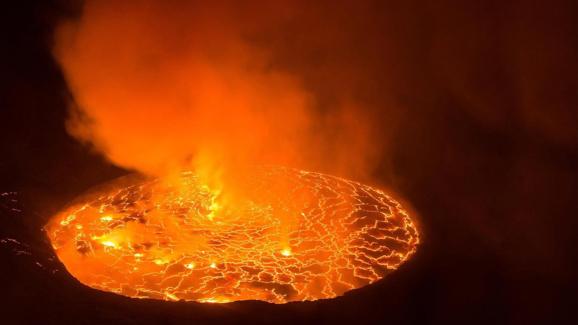 Still from Volatile Earth: Volcano on Fire