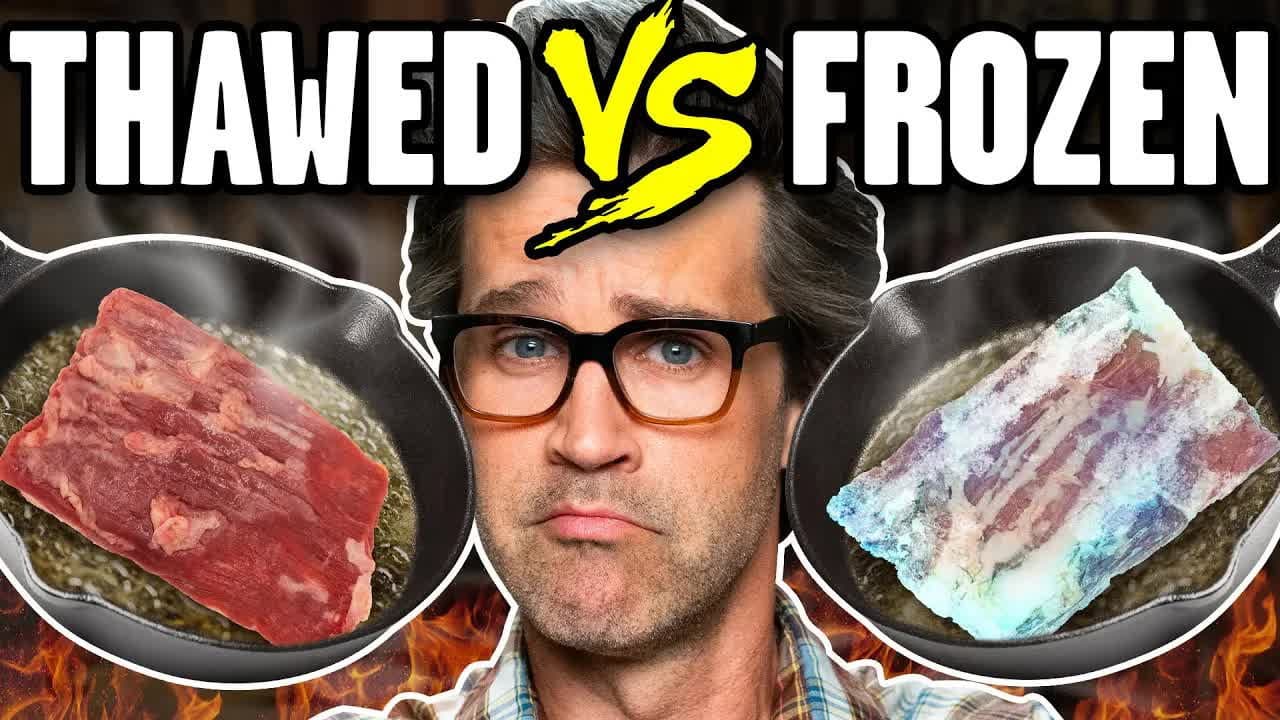 Still from Cooked From Thawed vs Frozen Taste Test