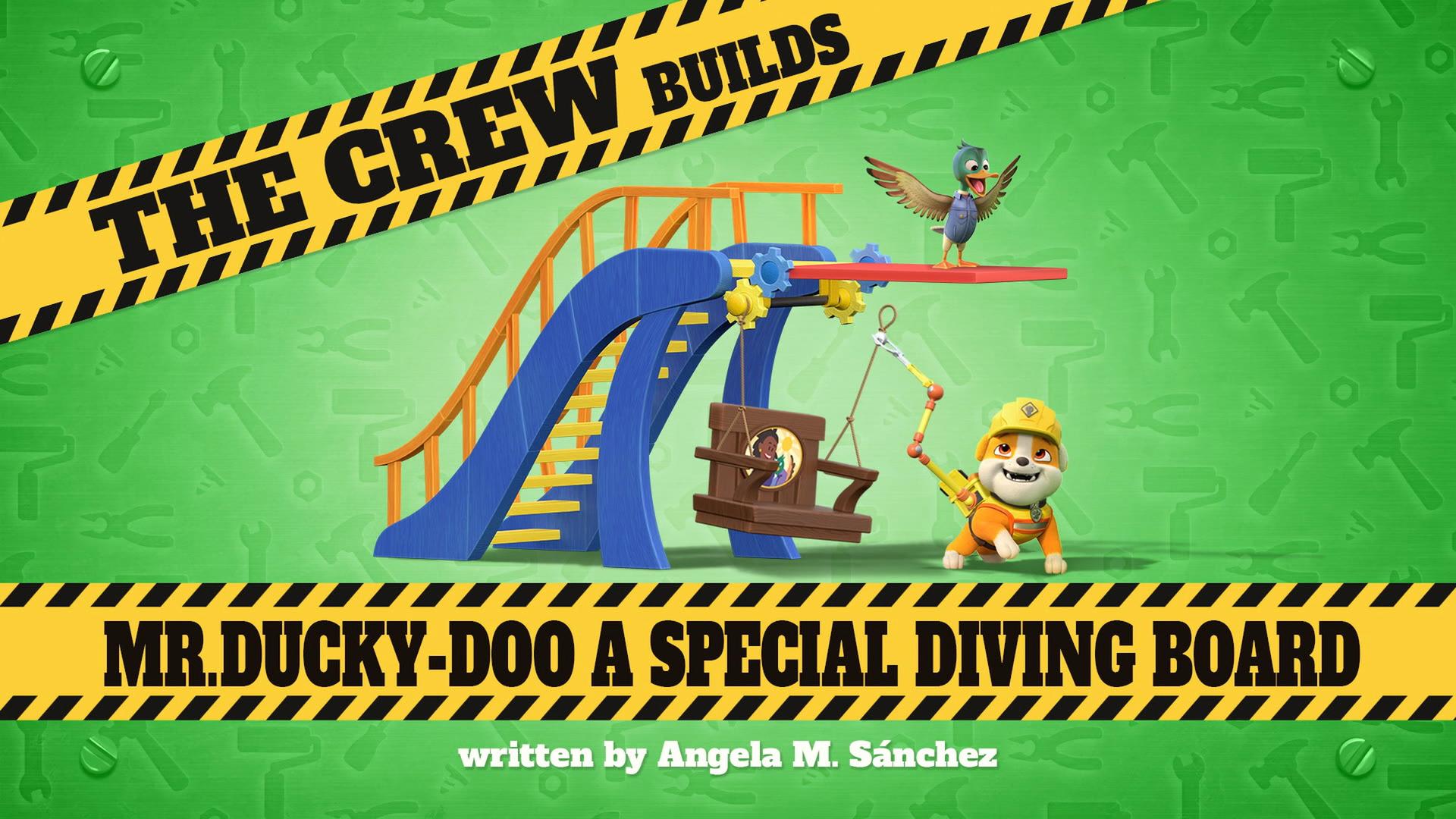 Still from The Crew Builds Mr. Ducky-Doo a Special Diving Board