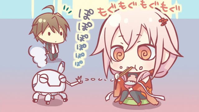 Still from Guilty Crown 4-Panel Theater - Phase 01-b - Rice (impressed)