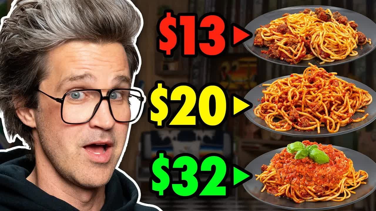 Still from Frozen vs. Fast vs. Fancy Food Taste Test
