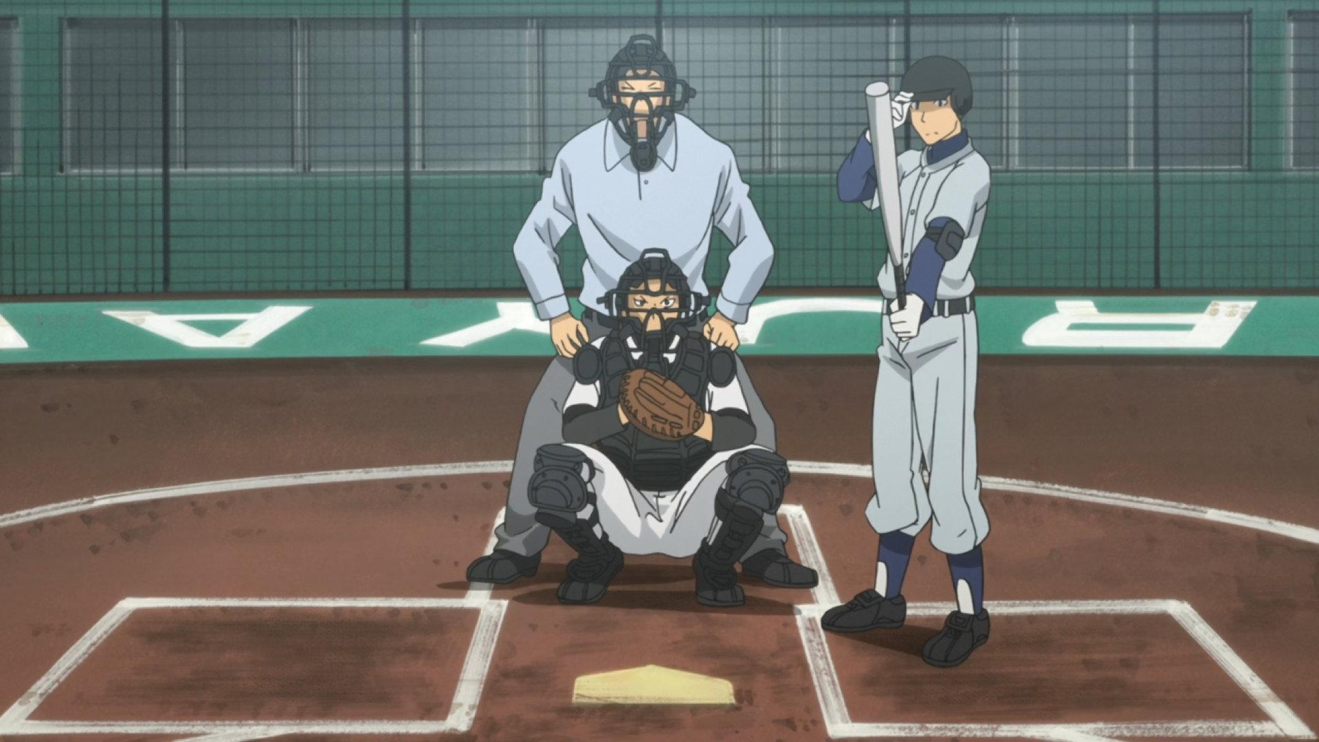 Still from Komaba Stands on the Pitcher's Mound