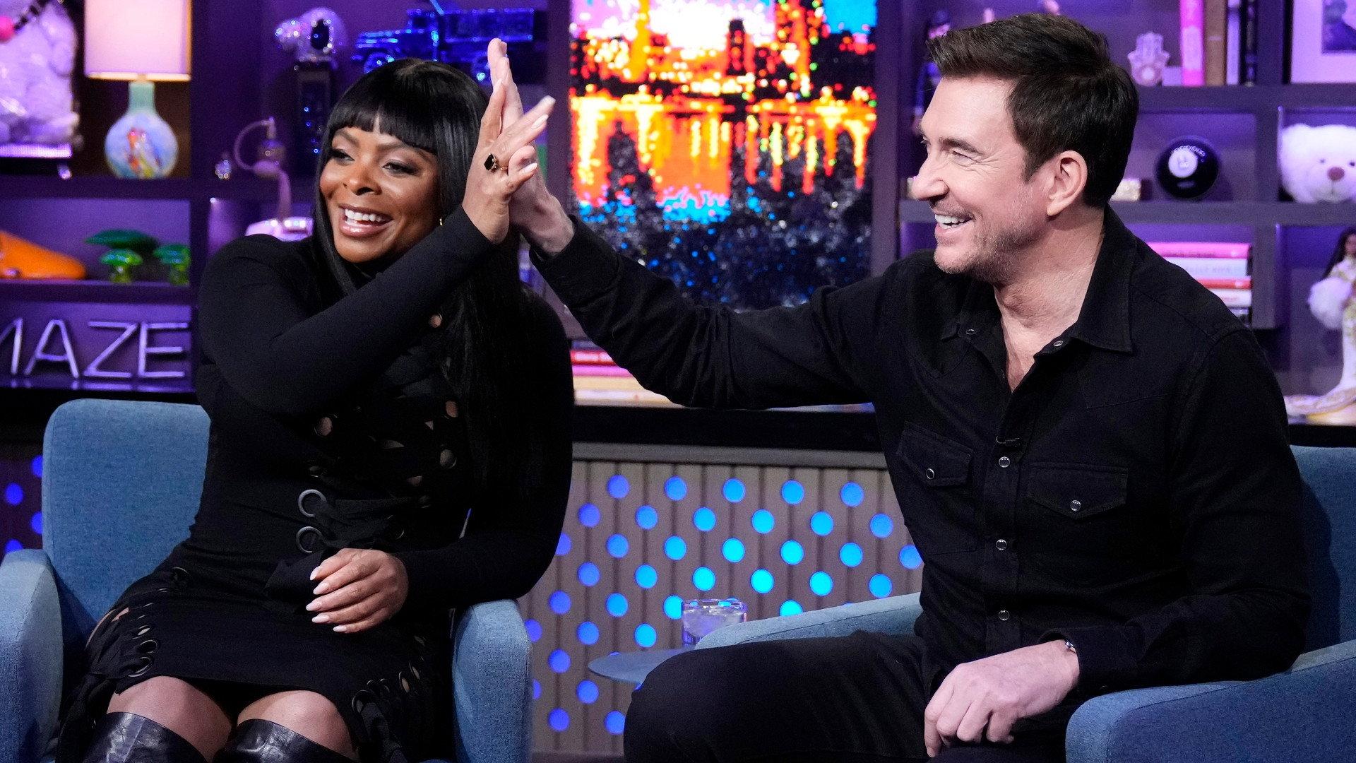 Still from Janelle James and Dylan McDermott