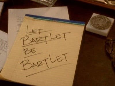 Still from Let Bartlet Be Bartlet