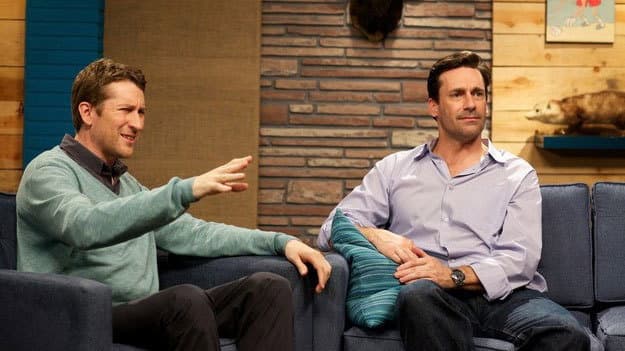 Still from Jon Hamm Wears a Light Blue Shirt & Silver Watch