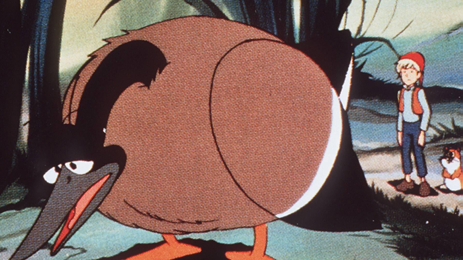 Still from Goose guard child looking for his father