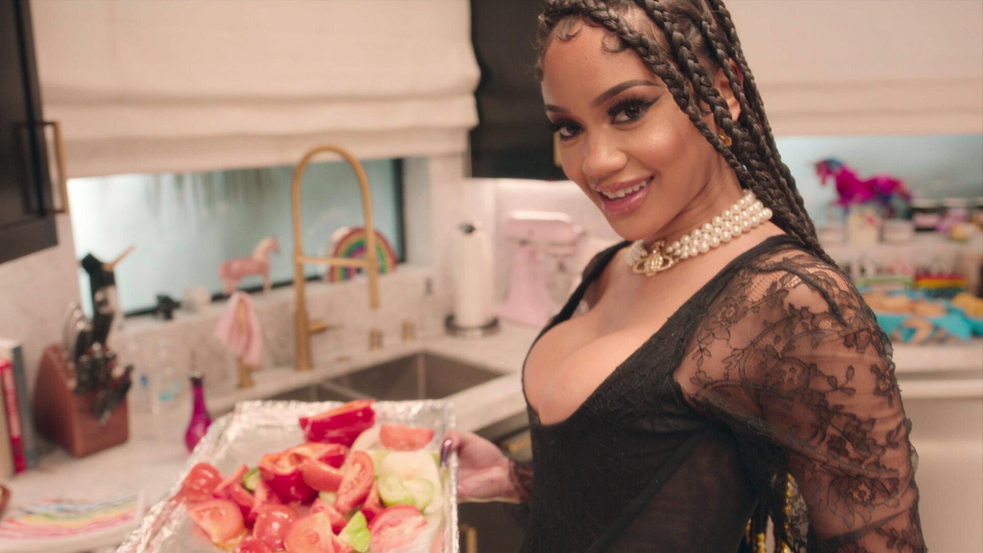 Still from Taco Night with Saweetie