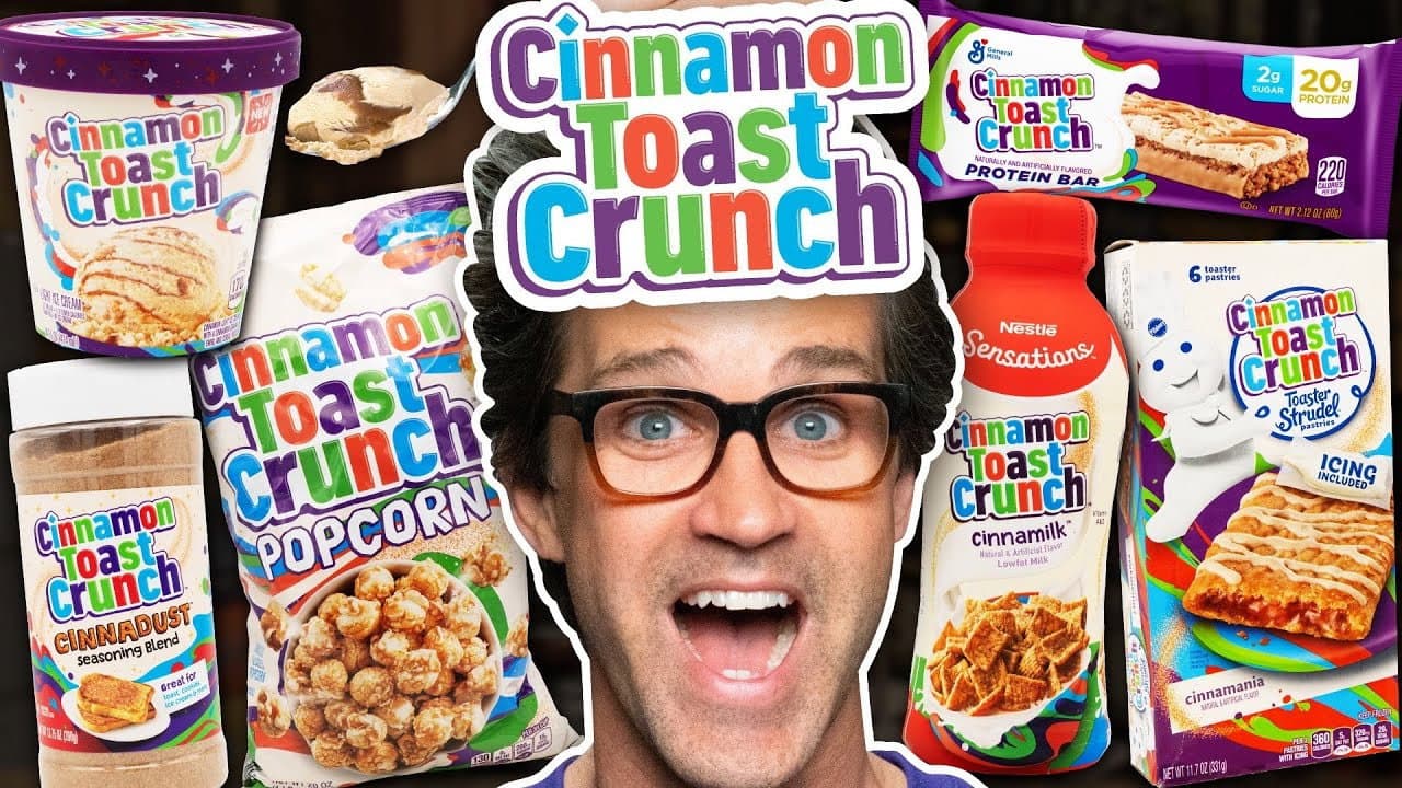 Still from We Tried EVERY Cinnamon Toast Crunch Snack