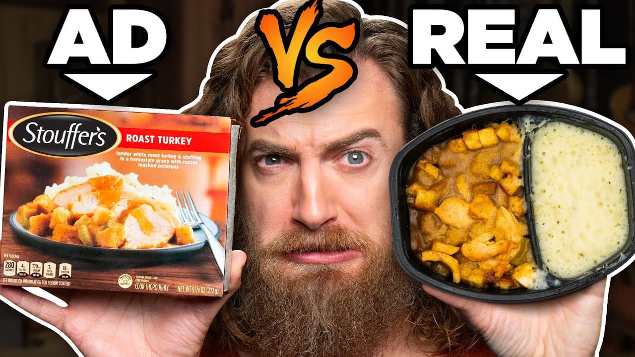 Still from Frozen Food Ads vs. Real Life Food (Test)