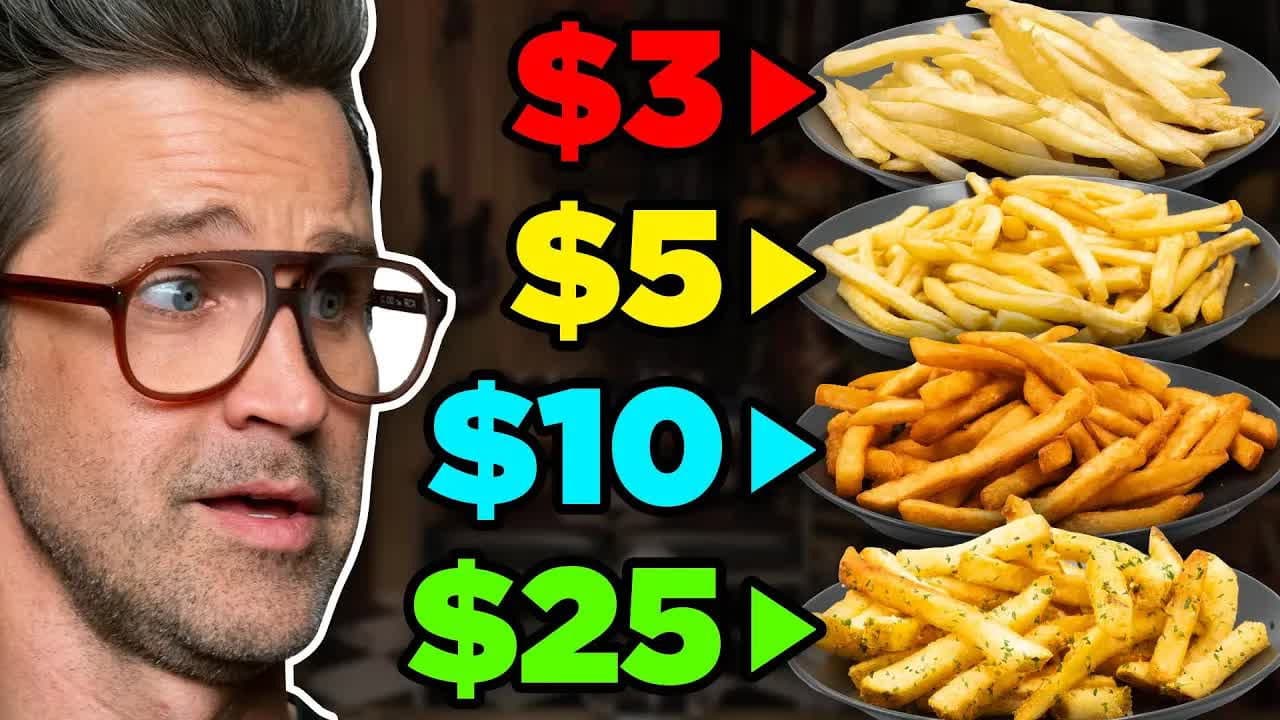 Still from Frozen vs. Fast vs. Fancy Food Taste Test