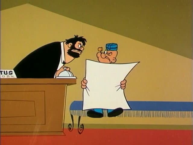 Still from Bell Hop Popeye