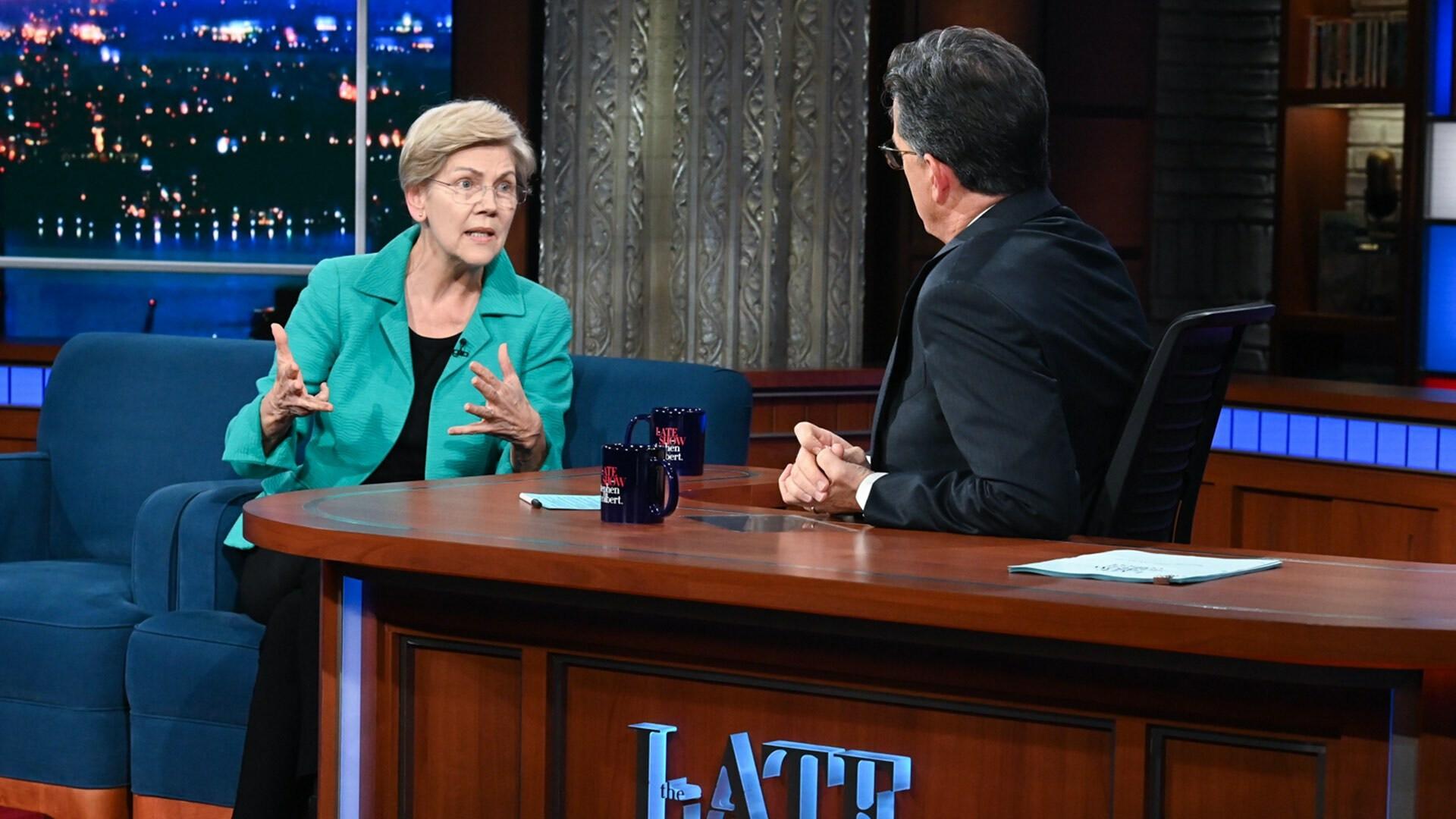 Still from Elizabeth Warren, Ernest Moniz
