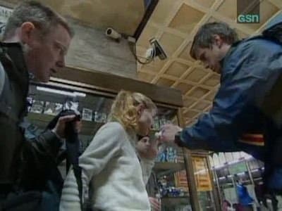 Still from I Wasn't Even Going to Touch You Until You Slammed My Head Backwards!