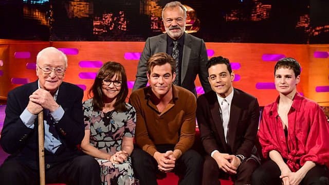 Still from Michael Caine, Chris Pine, Rami Malek, Sally Field, Christine And The Queens