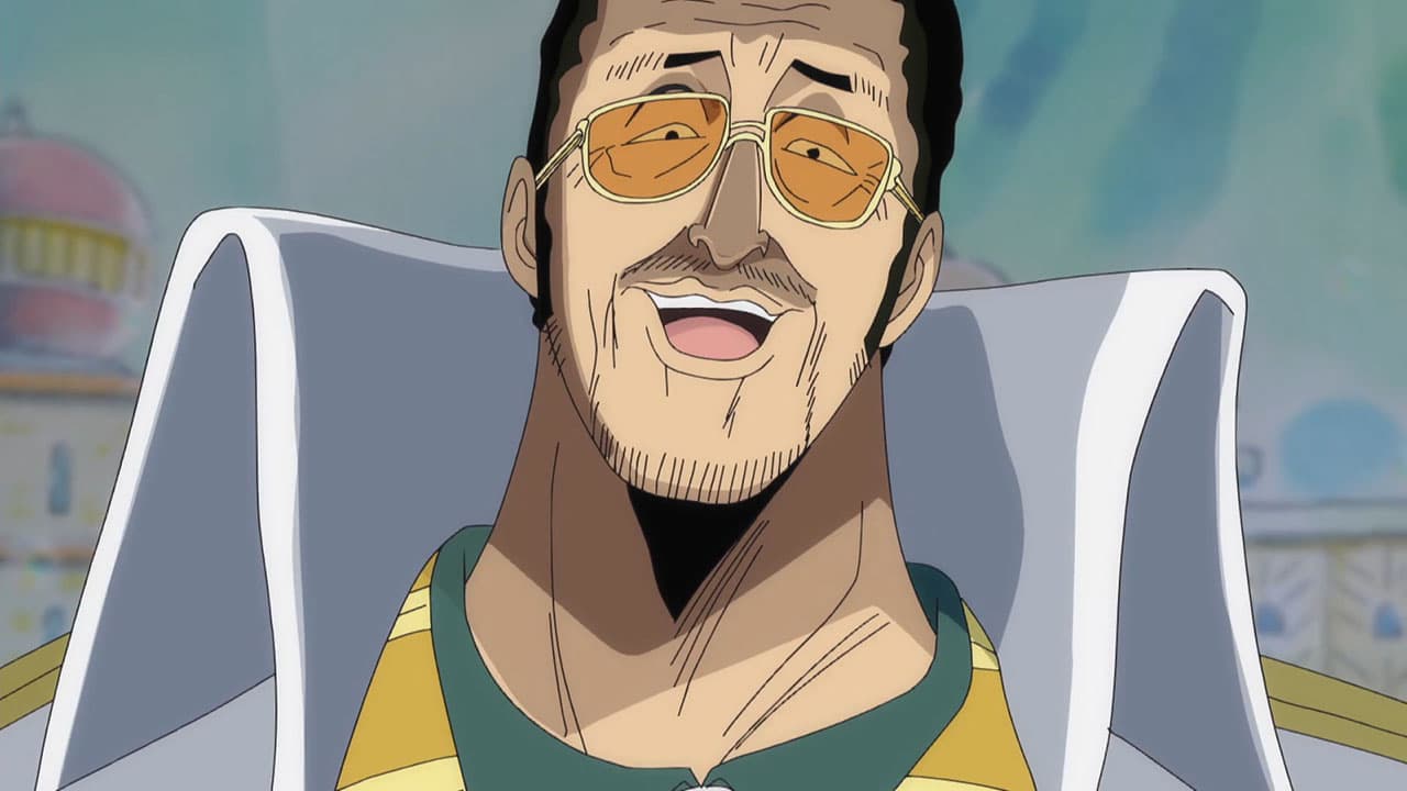 Still from No Escape!? Admiral Kizaru’s Light Speed Kick!!