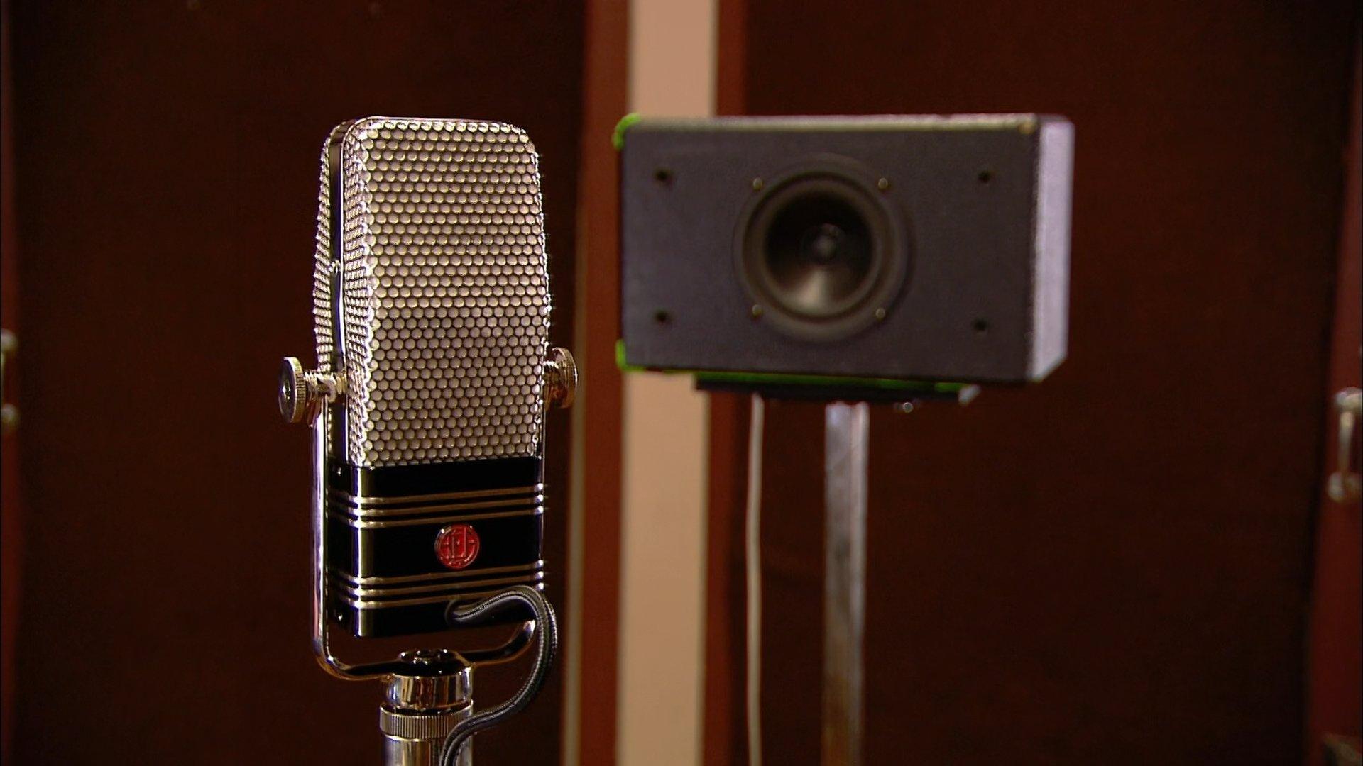 Still from Native Healing Drums, Raisins, Stereoscopic Viewers, Ribbon Microphones