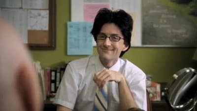 Still from Dean Pelton's Office Hours -  Hair Piece
