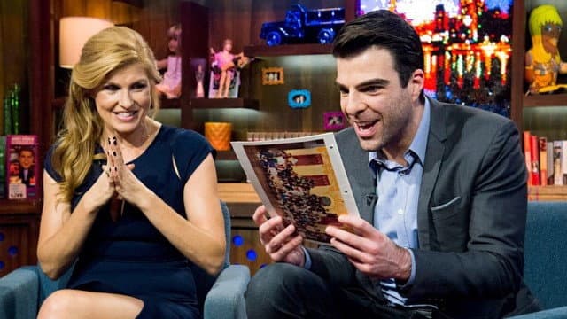 Still from Connie Britton & Zachary Quinto