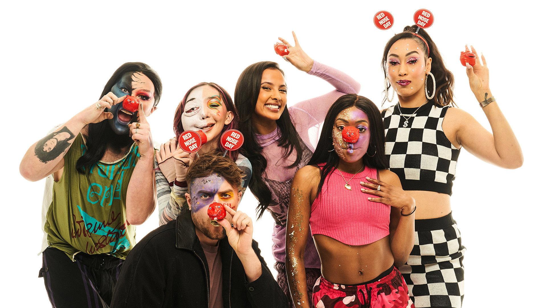 Still from Glow Up Does Red Nose Day