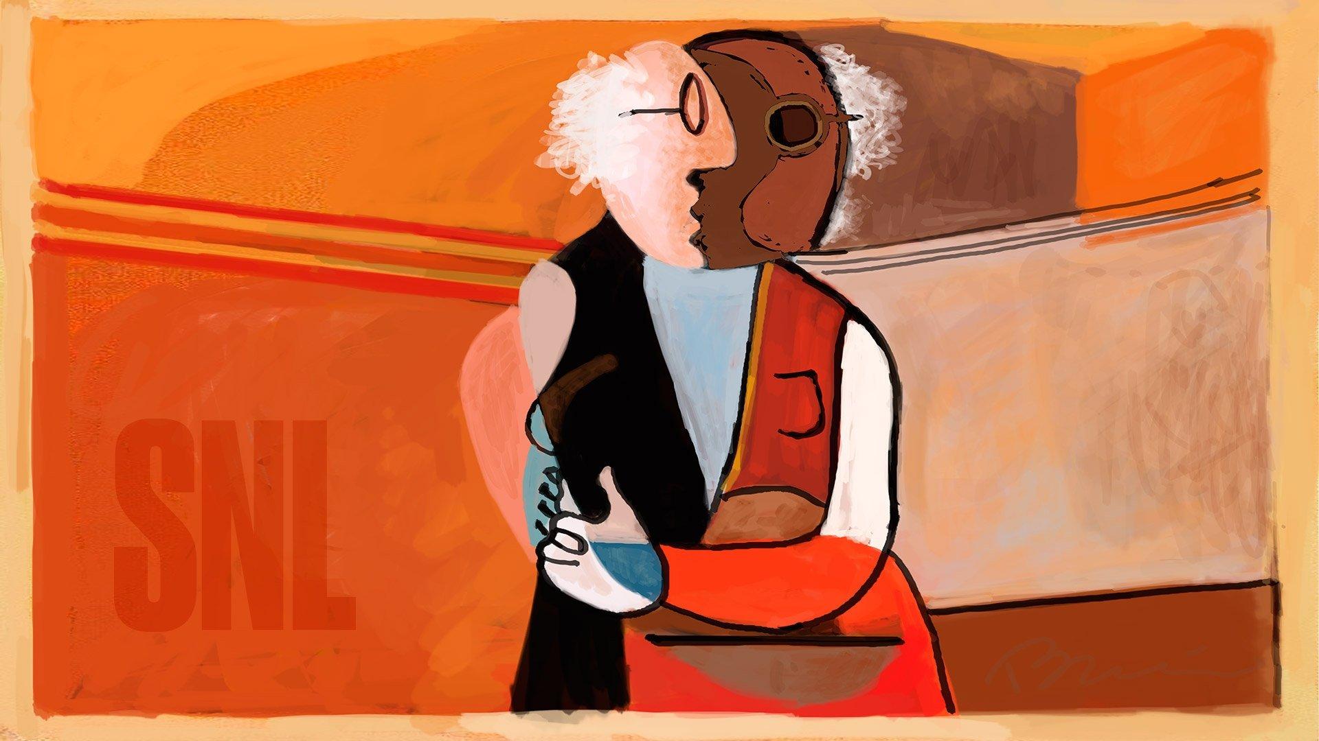 Still from Larry David and Miley Cyrus