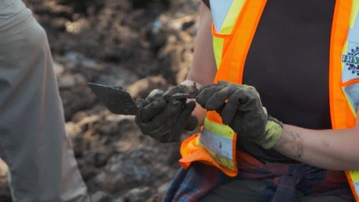 Still from Stone Roadblock