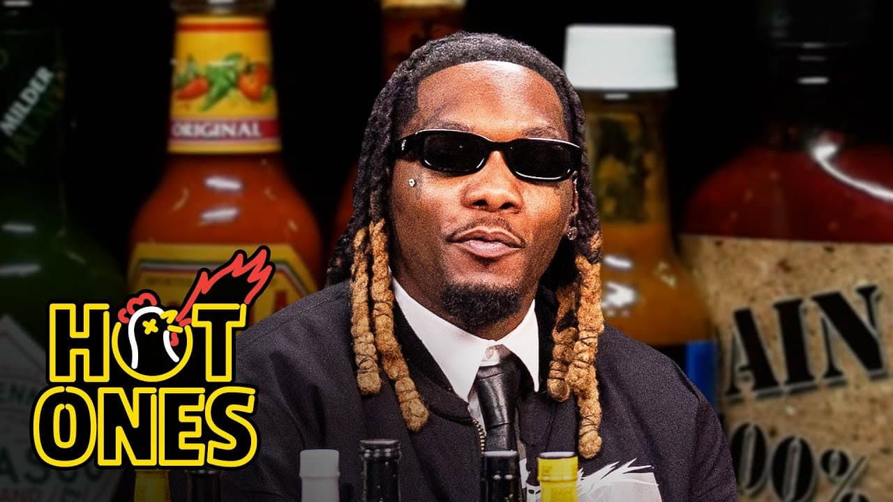 Still from Offset Lets Out a Battle Cry While Eating Spicy Wings