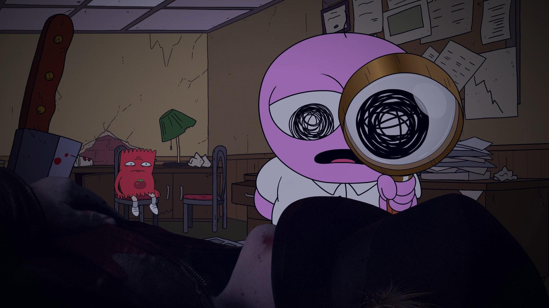 Still from Who Violently Murdered Simon S. Salty?