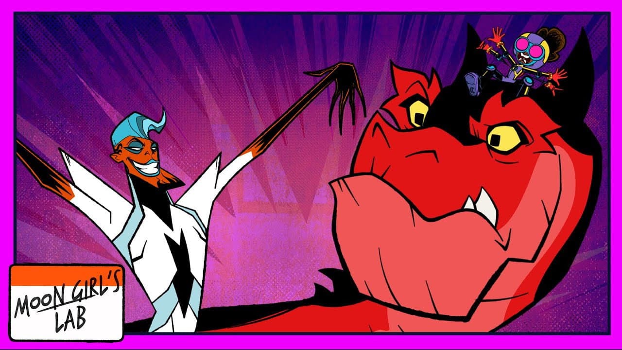 Still from Moon Girl's Lab Shorts: Moon Girl Saves the Moon