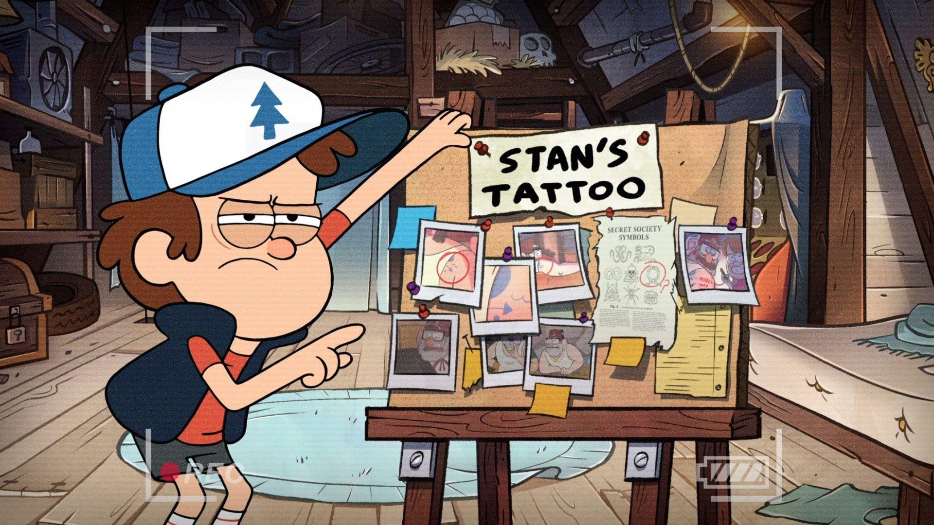 Still from Dipper's Guide to the Unexplained - Stan's Tattoo