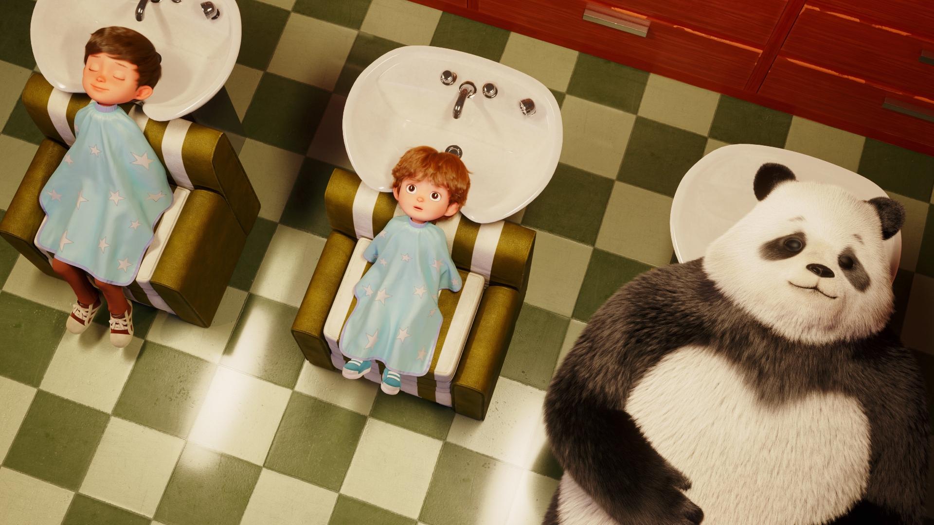 Still from The Haircut / Paper Wings